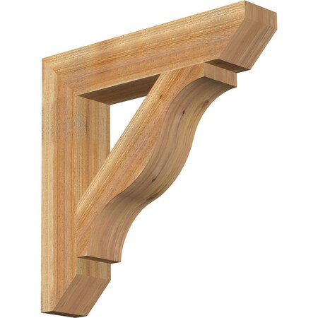 Ekena Millwork Funston Slat Rough Sawn Bracket, Western Red Cedar, 6"W x 32"D x 32"H BKT06X32X32FST06RWR